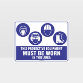 Custom Signs Outdoor Metal,This Equipment Must Be Worn Sign M+Ee+H+F